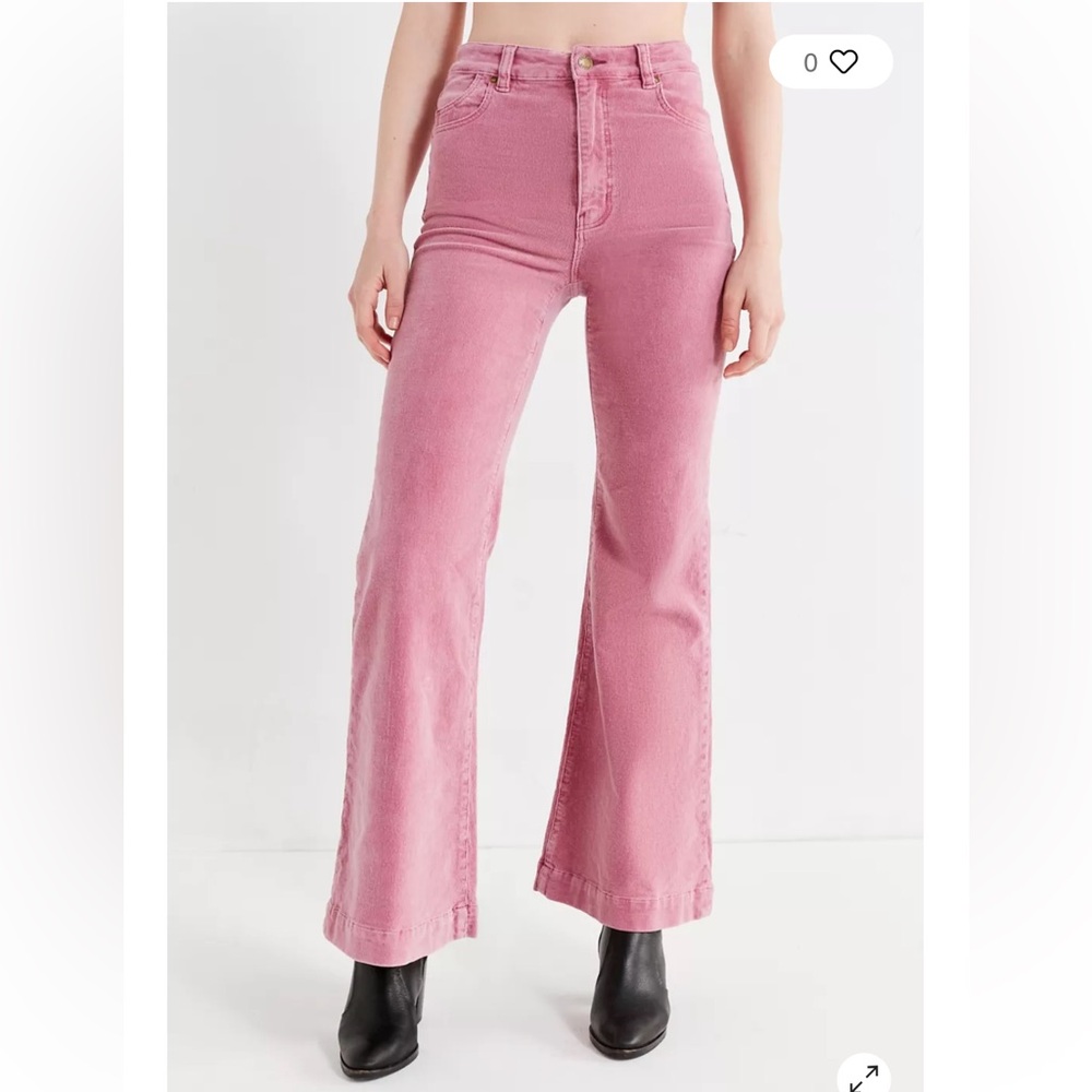 ROLLA’S Eastcoast Baby Whale Corduroy Lilac Cord High rise Flare Pants Size 24 - Picture 5 of 16